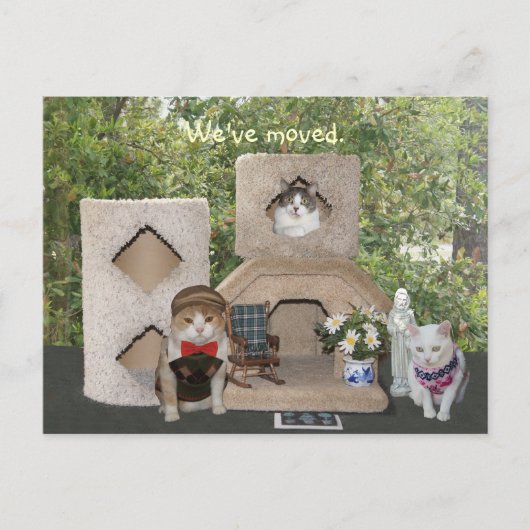 引っ越しましたから大家へ 案内ポストカード (正面)