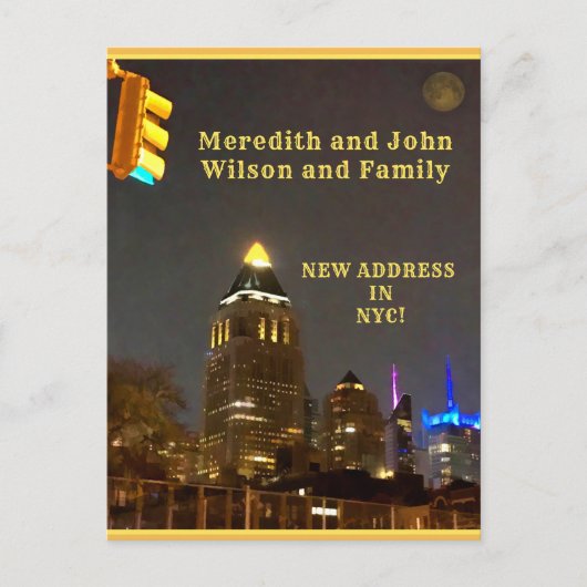 引っ越しましたからNYCの街並み予算への移行 案内ポストカード (正面)