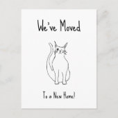 引っ越しましたかわいいウィンキングキャットニューホーム 案内ポストカード (正面)