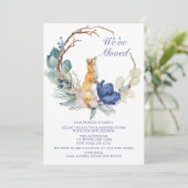 引っ越しましたかわいいウッドランドキツネ水彩フローラ (スタンド正面)