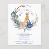 引っ越しましたかわいいウッドランドキツネ水彩フローラ (正面)