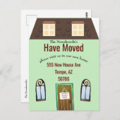 引っ越しましたかわいいリトルハウスファンタスティックおもしろい値 ポストカード (正面/裏面)