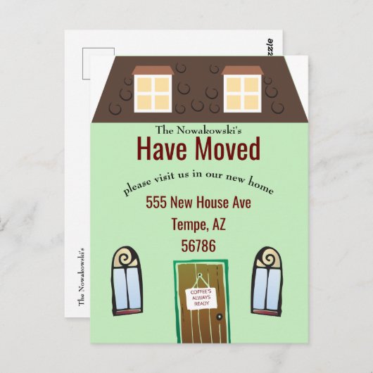 引っ越しましたかわいいリトルハウスファンタスティックおもしろい値 ポストカード (正面/裏面)