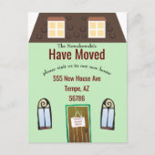 引っ越しましたかわいいリトルハウスファンタスティックおもしろい値 ポストカード (正面)