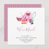 引っ越しましたかわいい水の色ティーセットシンプルシック (正面/裏面)