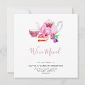 引っ越しましたかわいい水の色ティーセットシンプルシック (正面)