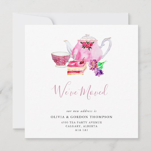 引っ越しましたかわいい水の色ティーセットシンプルシック (正面)