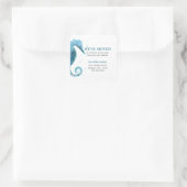 引っ越しましたかわいい海馬の動き発表 スクエアシール (バッグ)