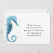 引っ越しましたかわいい海馬の動き発表 案内状 (裏面)