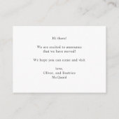 引っ越しましたかわいい海馬の移動告知カード エンクロージャーカード (裏面)