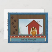 引っ越しましたかわいい犬小屋とポープリントニューホーム 案内ポストカード (正面/裏面)