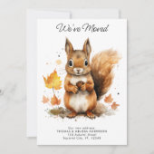 引っ越しましたかわいい秋リス新しいアドレス移動 案内状 (正面)