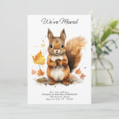 引っ越しましたかわいい秋リス新しいアドレス移動 案内状 (スタンド正面)