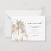 引っ越しましたが沿岸地域に移転する発表 ノートカード (正面)