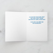 引っ越しましたとハッピーホリデーアナウンス格言 カード (内部)