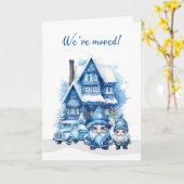 引っ越しましたとハッピーホリデーアナウンス格言 カード (黄色い花)