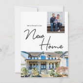 引っ越しましたと新しいホームファミリーハウスの写真 シーズンカード (正面)