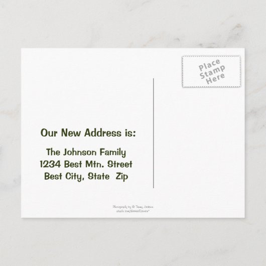 引っ越しましたに！アドレスの変更 案内ポストカード (裏面)