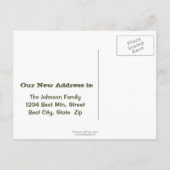 引っ越しましたに！タイポグラフィアドレスの変更 案内ポストカード (裏面)