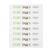 引っ越しましたのクリスマスのストッキングのクリスマスのラベル ラップアラウンドラベル (シート)