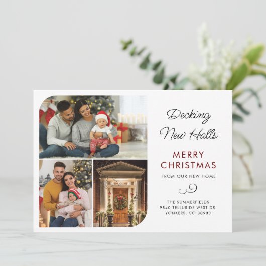 引っ越しましたのクリスマス写真ホーム移動 シーズンカード (スタンド正面)