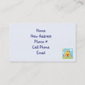 引っ越しましたのプロフィールカードテンプレート 名刺 (裏面)