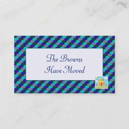 引っ越しましたのプロフィールカードテンプレート 名刺 (正面)