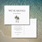 引っ越しましたのヤシの木が移動 案内ポストカード