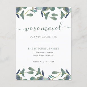 引っ越しましたのユーカリの頂上 の移動発表 インビテーションポストカード