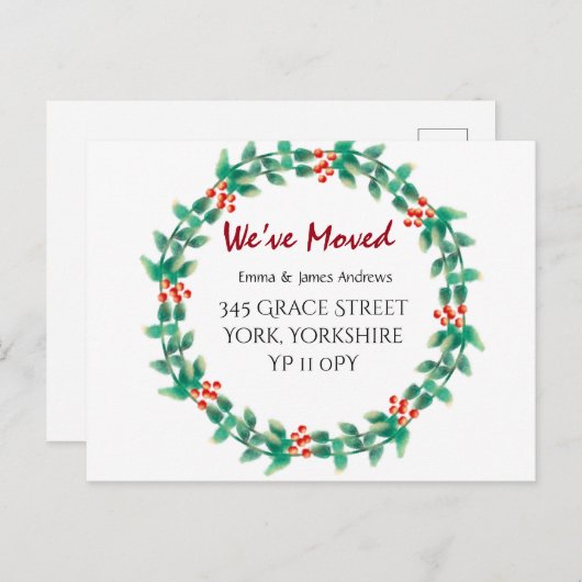 引っ越しましたのリース発表 ポストカード (正面/裏面)