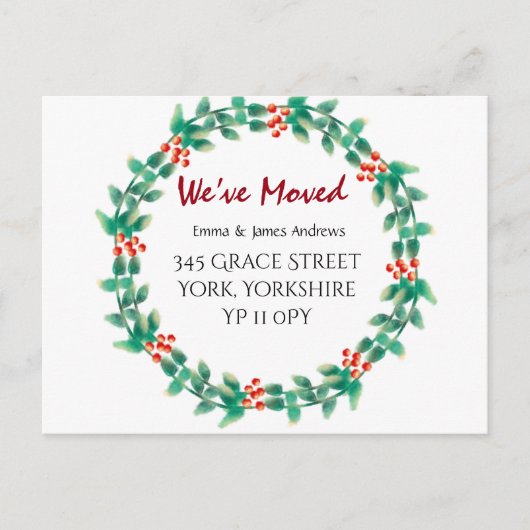 引っ越しましたのリース発表 ポストカード (正面)