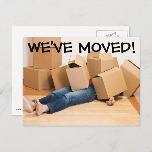 引っ越しましたの住所変更はがき 案内ポストカード (正面/裏面)