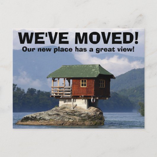 引っ越しましたの住所変更はがき 案内ポストカード (正面)