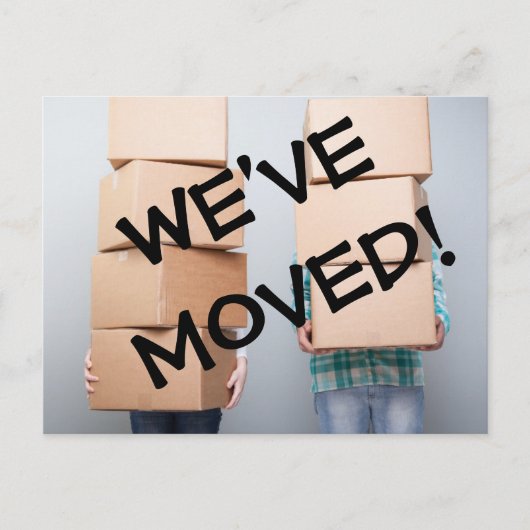 引っ越しましたの住所変更はがき 案内ポストカード (正面)