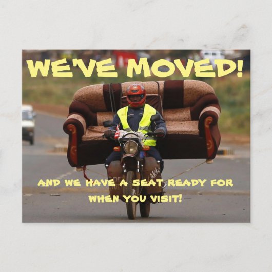 引っ越しましたの住所変更はがき 案内ポストカード (正面)