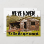 引っ越しましたの住所変更はがき 案内ポストカード (正面/裏面)
