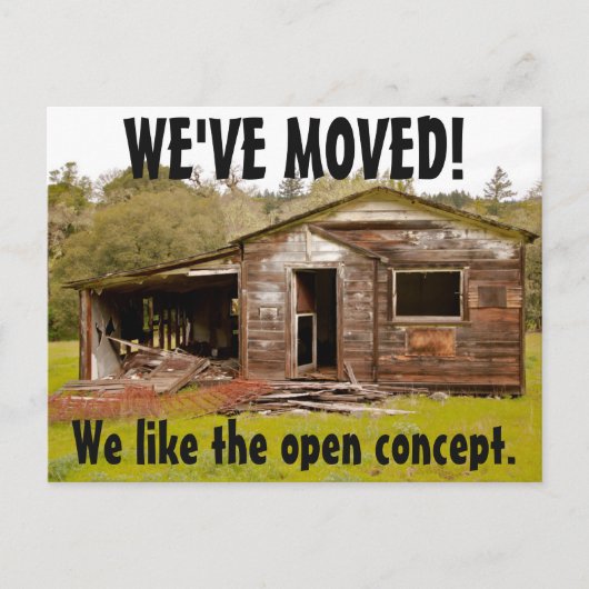 引っ越しましたの住所変更はがき 案内ポストカード (正面)