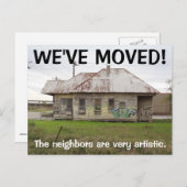 引っ越しましたの住所変更はがき 案内ポストカード (正面/裏面)