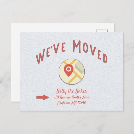 引っ越しましたの住所変更 ポストカード (正面/裏面)