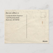 引っ越しましたの古いタイムマップ(フレア付きモダン) ポストカード (裏面)