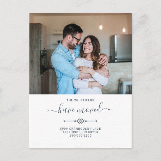 引っ越しましたの変更の写真の移動 案内ポストカード (正面)