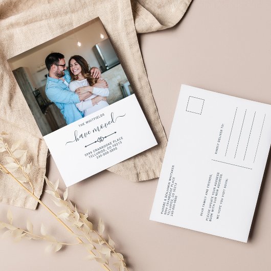 引っ越しましたの変更の写真の移動 案内ポストカード