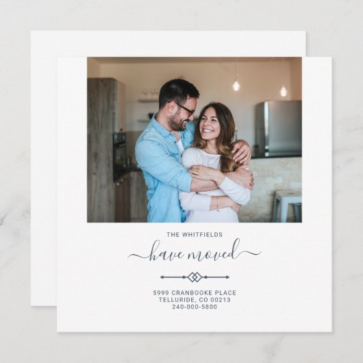 引っ越しましたの変更の写真の移動 案内状 (正面/裏面)