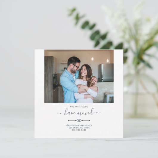 引っ越しましたの変更の写真の移動 案内状 (スタンド正面)