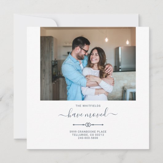 引っ越しましたの変更の写真の移動 案内状 (正面)