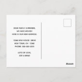 引っ越しましたの変更の写真（青） ポストカード (裏面)