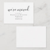 引っ越しましたの変更カードの挿入 ノートカード (正面/裏面)