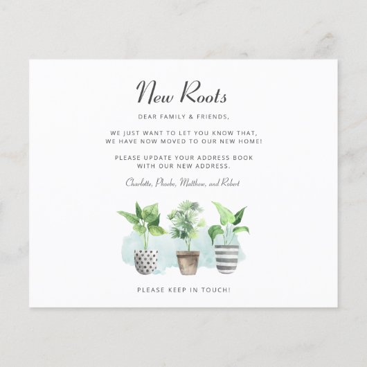 引っ越しましたの変更 (裏面)