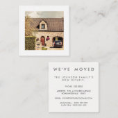 引っ越しましたの家の新しい住所正方形の名刺 スクエア名刺 (正面/裏面)