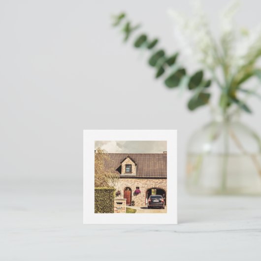 引っ越しましたの家の新しい住所正方形の名刺 スクエア名刺 (スタンド正面)